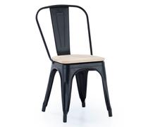 Pack de 4 sillas Tolix 85x45x45 cm Adec Nordish oak/black