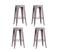 Pack de 4 taburetes metálicos de 66 cm de altura - bistro