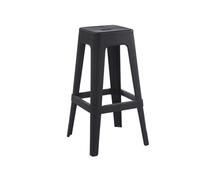 Pack de 4 taburetes Tolix diseño alto con reposapiés 76x43x43 cm Adec Black