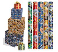 Pack de 5 Rollos de Papel de Regalo Ángel Europa, 70x200 cm, Diseños Surtidos, Envío en Caja de Cartón Protectora, (Dragon Ball)