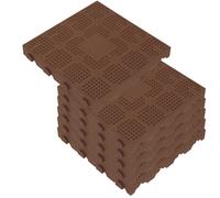 Pack de 6 baldosas plásticas para suelo exterior en panal de 39x39x4.8 cm. Superficie total 0.9m² Colección COMBI