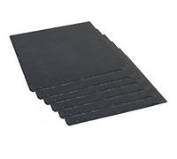 Pack de 6 bandejas de pizarra de 15 x 15 cm, ideal para servir comida de manera elegante, plato para alimentación, degustación, tabla embutidos, plato hostelería, bandeja rústica (15 x 15 cm)