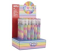 Pack de 6 Bolígrafos Twist Color Pen Apli 17498