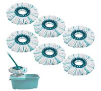 Pack de 6 cabezales de repuesto para Leifheit Clean Twist Disc Mop Micro/Ergo, para funda de repuesto para fregona Leifheit, dos fibras, lavable a máquina, universal para todos los suelos