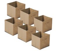 Pack de 6 Cajas Organizadoras Plegables de Tela con Asa - Cubo o caja de Almacenamiento para Ropa, Juguetes, Armarios y Estanterías