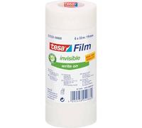 tesa Cinta adhesiva invisible Pack de 6 33 m x 19 mm Transparente (57333-00000-03)