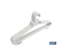 Pack de 6 perchas blancas 38x18 cm