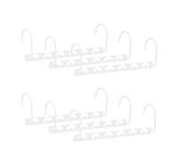 Pack de 6 perchas ropa, Perchas ahorra espacio, Perchas metálicas 360º blanco