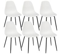 Pack de 6 sillas gustavo blanca h84.8cm