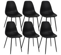 Pack de 6 sillas gustavo negro h84.8cm