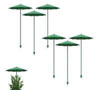 Pack De 6 Sombrilla Plantas Exterior, Sombrillas Con Protección Solar Y Resistentes A La Lluvia, Equipadas Con Soportes Para Clavar En El Suelo, Sombrillas Ajustables Para Plantas Pequeñas Ideales