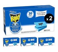 Pack de 60 Pastillas. Raid de SC Johnson, Recambio Difusor Eléctrico Anti Mosquitos Comunes y Tigre, Acción Rápida