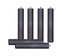 Miroytengo Pack 7 Patas cilíndricas Metalicas Altura Especial, Antiruido para Base Tapizada o Somier (25 cm)