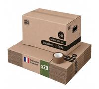 Pack de cajas de cartón para mudanza 54L - 60x30x30 cm - certificados FSC 70% - Pack and Move (20)