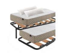 Pack de descanso completo kangu con cama canguro completa, 2 colchones, juego de herrajes y 2 almohadas de viscoelastica 90x190 cm 190 cm