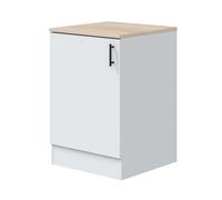 Miroytengo Pack de Muebles de Cocina Kira Completo 10 Módulos Estilo Nórdico en Blanco Brillo y Roble Canadian White gloss and canadian oak -