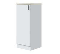 Miroytengo Pack de Muebles de Cocina Kira Estilo Moderno en Color Blanco Brillo y Roble Canadian con 6 Módulos con Puertas y Cajones de Almacenamiento Gloss white and canadian oak 573.85