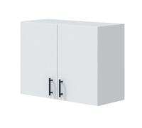 Pack de Muebles de Cocina Kira Modular en Blanco Brillo y Roble Canadian con Fregadero 4 Módulos Puertas Cajones Estantes White - light wood