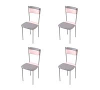 Miroytengo Pack de Sillas Cocina Comedor Estilo Moderno en Color Rosa y Gris 89x43x45 cm Pack of 4