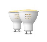 PACK DOBLE PHILIPS HUE GU10 WHITE AMBIANCE 350 LUMENS