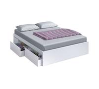 Pack dormitorio matrimonio con vestidor abierto estilo nórdico color roble natural y blanco 196 cm
