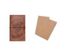 Pack Harry Potter Cuaderno de viaje + Recambio: Cuadernos de notas Cuero sintético, Diario libreta + Recambios (2 * 40págs.) | Libretas bonitas, Material de papaleria - Regalos Harry Potter