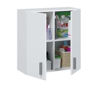 Miroytengo Pack Idara Armarios Multiusos Auxiliares Color Blanco Cocina Cuarto Colada Despensa Muebles Almacenaje White -