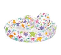 Pack infantil de piscina, flotador y pelota hinchable intex