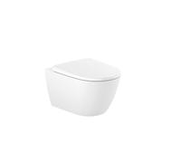 Pack inodoro ROCA Duplo ONA Rimless suspendido, salida horizontal con placa pulsadora, cisterna empotrada y tapa amortiguada