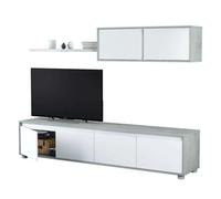 Pack muebles comedor plutón ii estilo industrial (mueble modular+mesa centro+mesa comedor+escritorio)