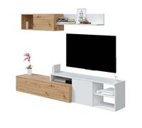 Miroytengo Pack muebles de salón acabado en Roble nodi y Blanco artik estilo moderno White - light wood - 480.7