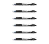Pack of 6 Pilot G2 Gel Ink Ballpoint Pens 05, Black