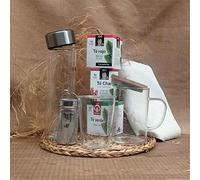Pack para tés con termo, taza y set de tés, regalo original para cumpleaños de mujer y hombre.