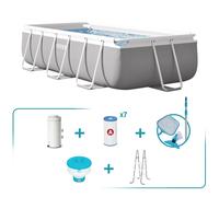 Pack piscina desmontable rectangular prism frame 3 metros 5 accesorios