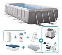 Pack piscina desmontable rectangular prism frame 5 metros 7 accesorios