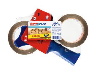 PACK PRECINTADORA MANUAL CUERPO PLASTICO Y METAL + 2 ROLLOS 50MM.X66M. TESA 57455-00001-01