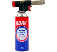 Pack Profesional de Soplete de Cocina: Cabezal y Cartucho de Gas de 227g | Llama Regulable | Ideal para Cocina, Hornillo, Camping | Encendido piezoeléctrico | Recarga de gas estándar | RevolutionLine