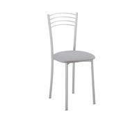 Pack sillas de cocina estilo moderno en color gris de metal y poliuretano 89x40x45 cm 40 cm