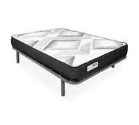 Pack somier lamina reforzado con Colchón Viscoelástico con muelles ensacados Eco Box - Alta calidad - Altura 21cm - 4 o 6 patas de somier - Fabricado en España - Somnia Descanso [Envío y subida a domi