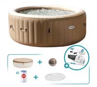 Pack spa hinchable bubble massage sahara 4 personas 6 accesorios
