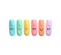 Rotulador liderpapel mini fluorescente pastel punta biselada estuche de 6 unidades colores surtidos - RT17