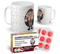 Pack Taza Harry Divertido + Caramelos Huevomolón | Regalo original y gracioso para fans de la magia y sagas fantásticas | Detalle friki para cumpleaños, amigos o pareja