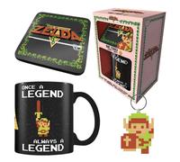 Pack taza, posavasos y llavero The Legend of Zelda Retro, de Pyramid International