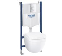 Pack wc suspendido grohe euro ceramic con tapa amortiguada blanco
