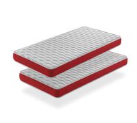 Pack x2 colchones de espuma transpirable 70x160 velvet, altura 14 cm, ergonomico y adaptable