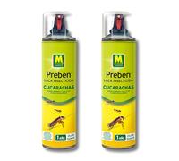 PACK x2 Preben Laca Insecticida contra Cucarachas, Hormigas, Tijeretas y Otros Insectos MUY EFICAZ - Aerosol de 600 ml | Uso en Interior y Exterior | Acción de Contacto hasta 1 año | Nexum Market