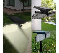 Pack x3 Luces Solares Exterior Sensor de Movimiento, 4500K, 200Lm, Focos Impermeables IP65, 2 modos de iluminación (suelo y pared), Aplique/Pica Led ideal para jardín, caminos, terrazas, patio (Ngai)