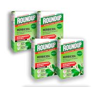 PACK x4 ROUNDUP Herbicida para todo tipo de malas hierbas cubre hasta 108 m2 | 4 Envases de 250ml | Formula Concentrada | Efectos en 1 hora | Elimina hasta 70 especies de hierbas/musgo | Nexum Market