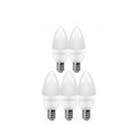 Pack x5 Bombillas LEDECO vela E14 600lm 7W 4000K 160º 15.000h