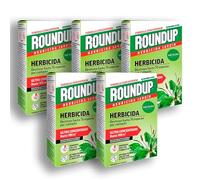 PACK x5 ROUNDUP Herbicida Total para Eliminar Todo Tipo de Malas Hierbas | Efectos Visibles en sólo 2 Horas | 250 ML para diluir en 5L Agua | Elimina hasta 70 de Hierbas/Musgo | Nexum Market